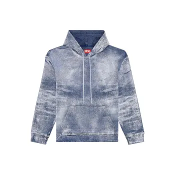 DIESEL Logo Embroidered Tie Dye Effect Hoodie