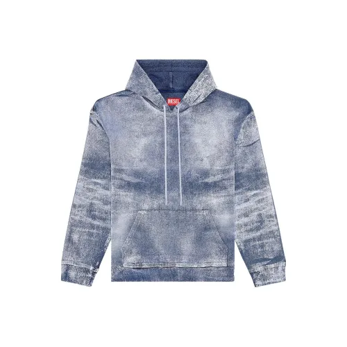 DIESEL Logo Embroidered Tie Dye Effect Hoodie