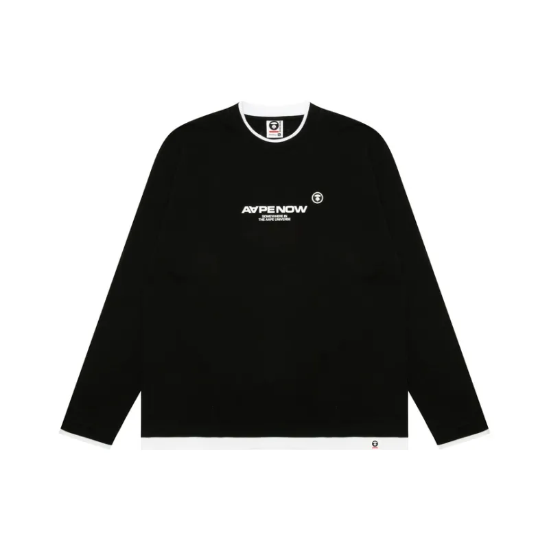 Aape Moonface Embroidered Long Sleeves Tee-0