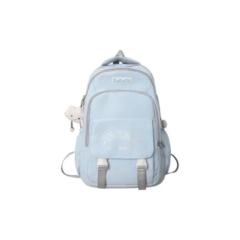 XIANGSU Nylon Backpack Regular Unisex Blue/Yellow/Black/Purple/Brown/Pink