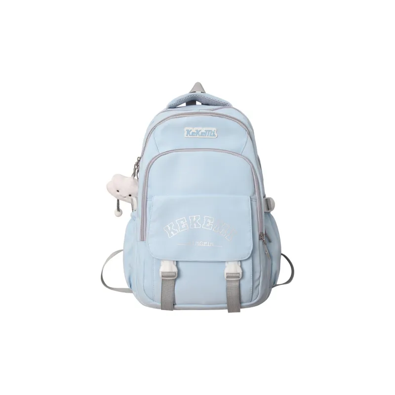 XIANGSU Nylon Backpack Regular Unisex Blue/Yellow/Black/Purple/Brown/Pink-0