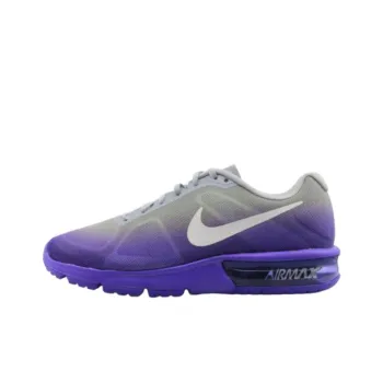 Nike Air Max Sequence Anti Slip Wear Resistant Low Top Running Shoes Unisex Purple