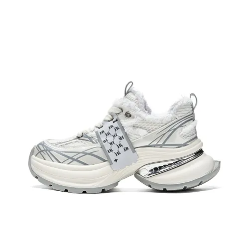 HR Low Top Chunky Sneakers Women's Beige Silver
