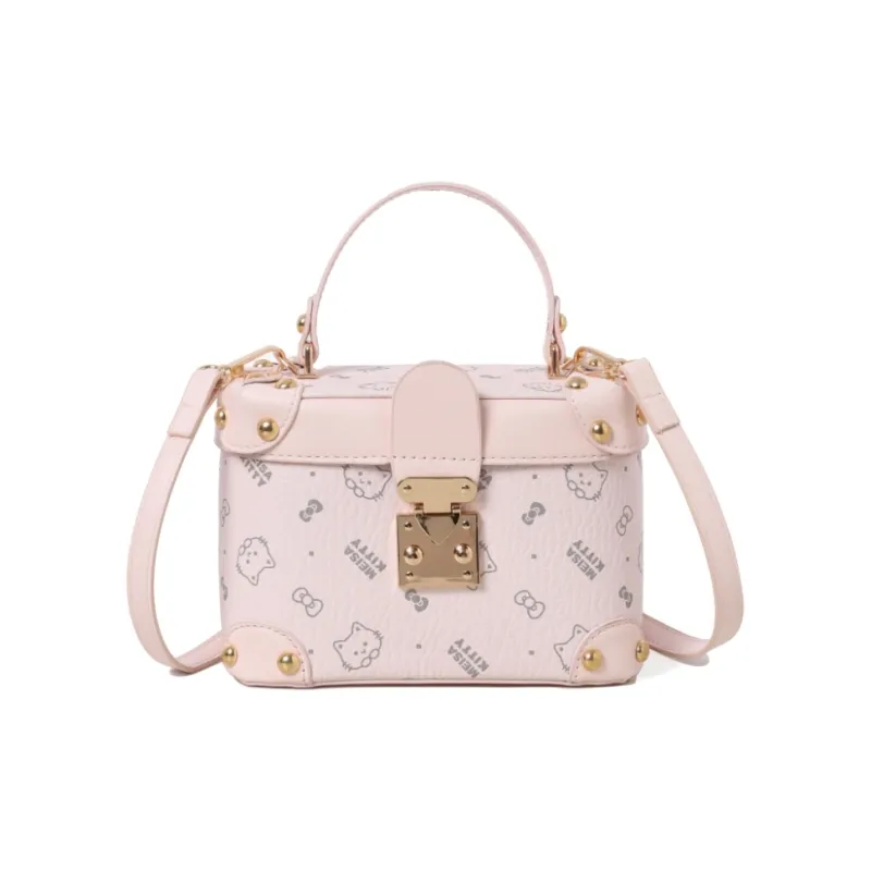 NATTY PU Shoulder Bag, Handbag, Crossbody Bag Women's Pink/Ecru/Brown-1