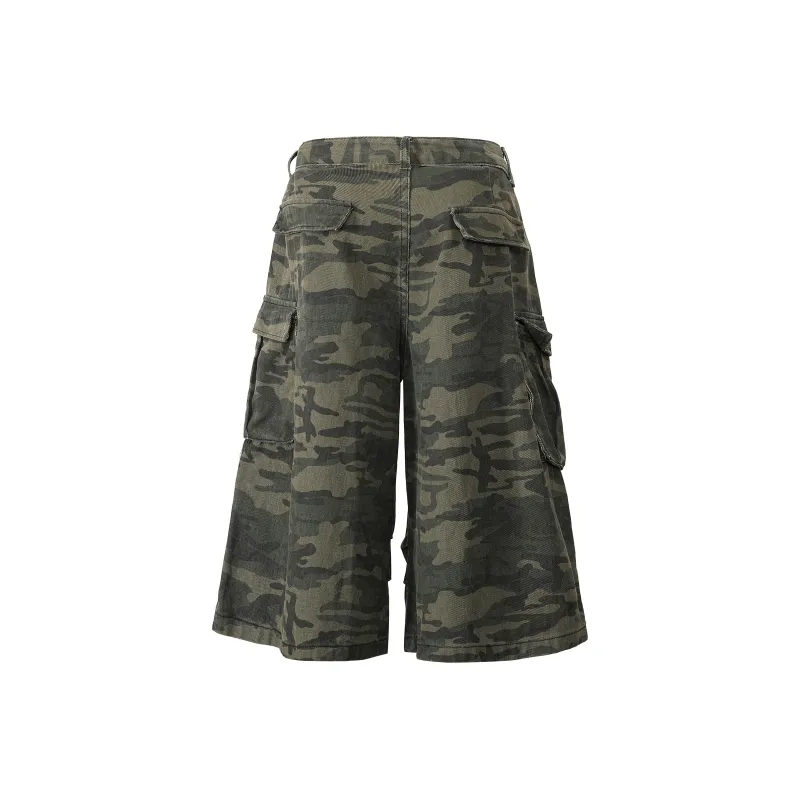 ROBINHOOD Denim Shorts Unisex Green-1