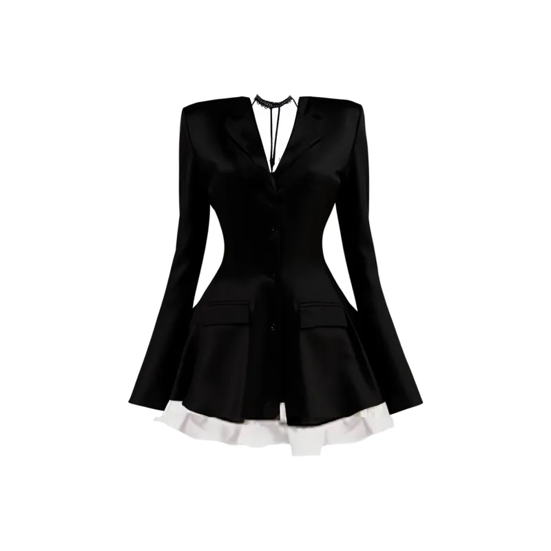 FOASIS Long Sleeved Dress Women's Black-1