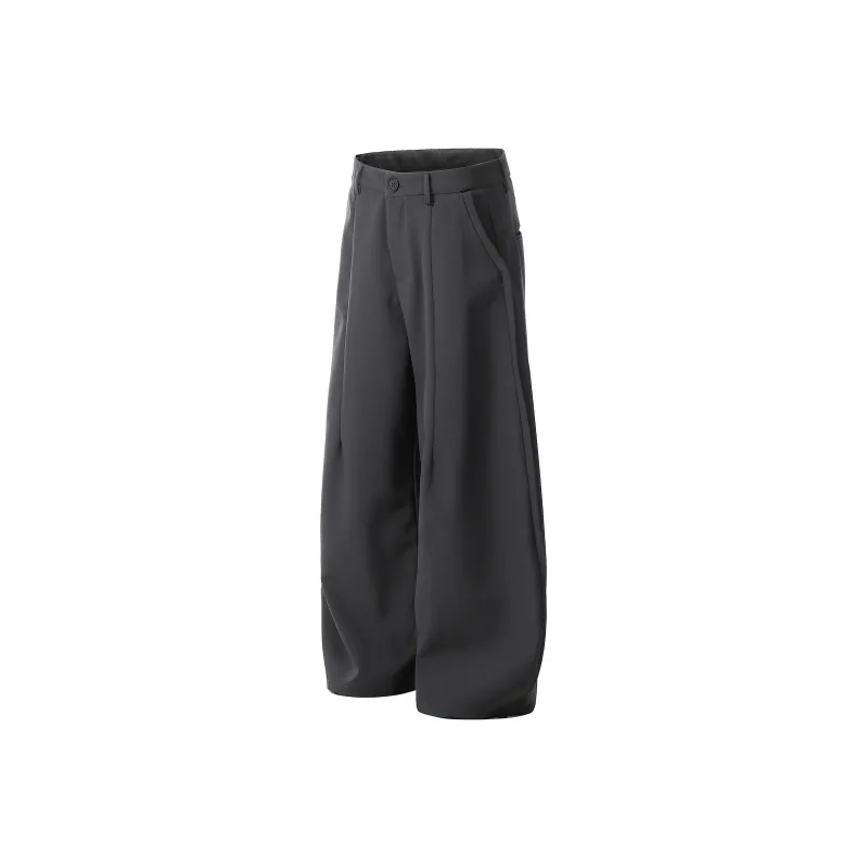 HEIYIXIANSHENG Suit Trouser Unisex Gray-2