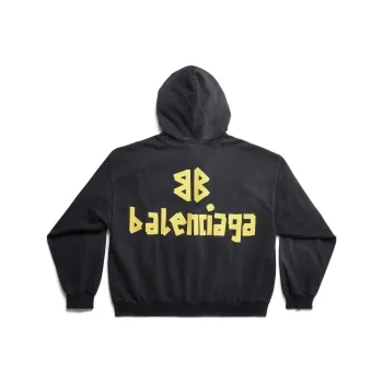 Balenciaga Tape Type Ripped Sweatshirts Men Black