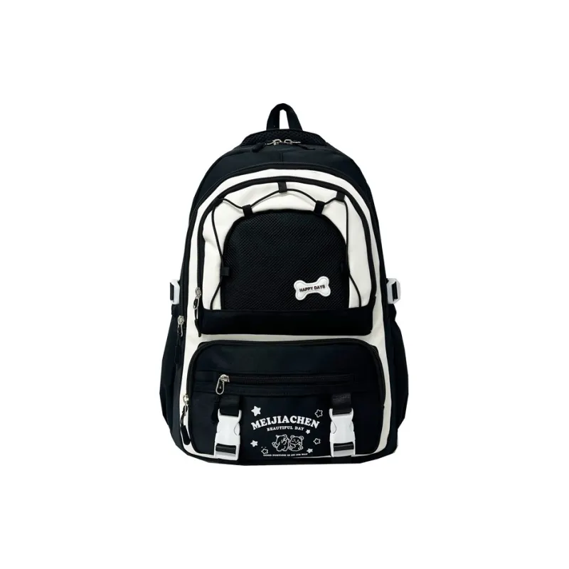 Single Warehouse Composite Cloth Backpack Women's Yellow/Pink/Black/Blue/Green-10