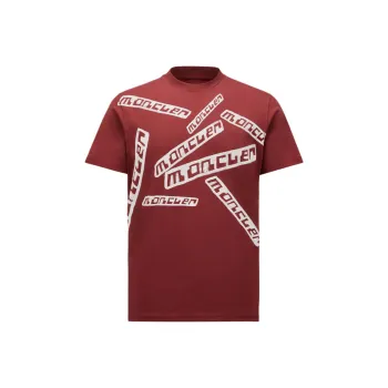Moncler T Shirts Unisex Red