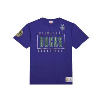 Mitchell & Ness x NBA Milwaukee Bucks T Shirt Men's Purple