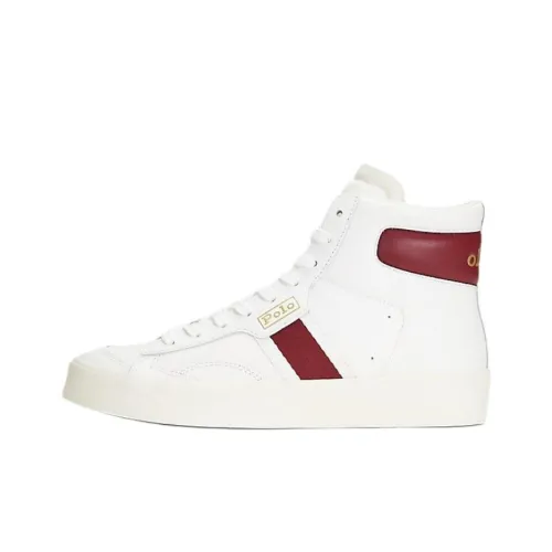 Polo Ralph Lauren Court High Top Skateboard Shoes Women's White