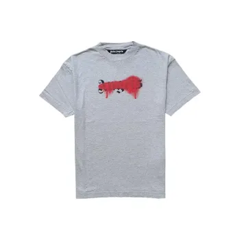 PALM ANGELS Paint splatter Logo T shirt