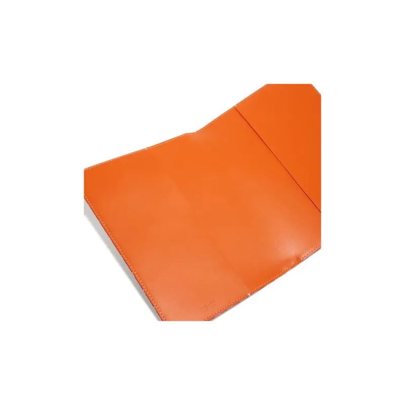 GOYARD Canvas With Calfskin File Organizer Storage Bag Unisex Orange-3
