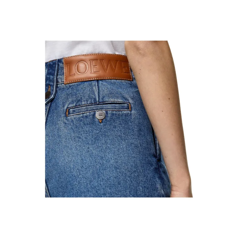 LOEWE Denim Shorts Women's Blue-4
