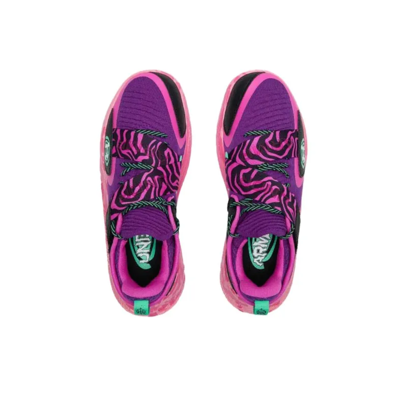 Under Armour FUTR X 4 Anti Slip Wear Resistant Low Top Basketball Shoes Unisex Purple-4