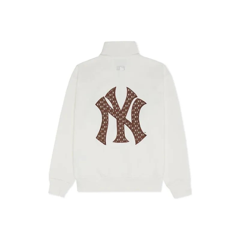 MLB New York Yankees Sweatshirt Unisex Cream-0