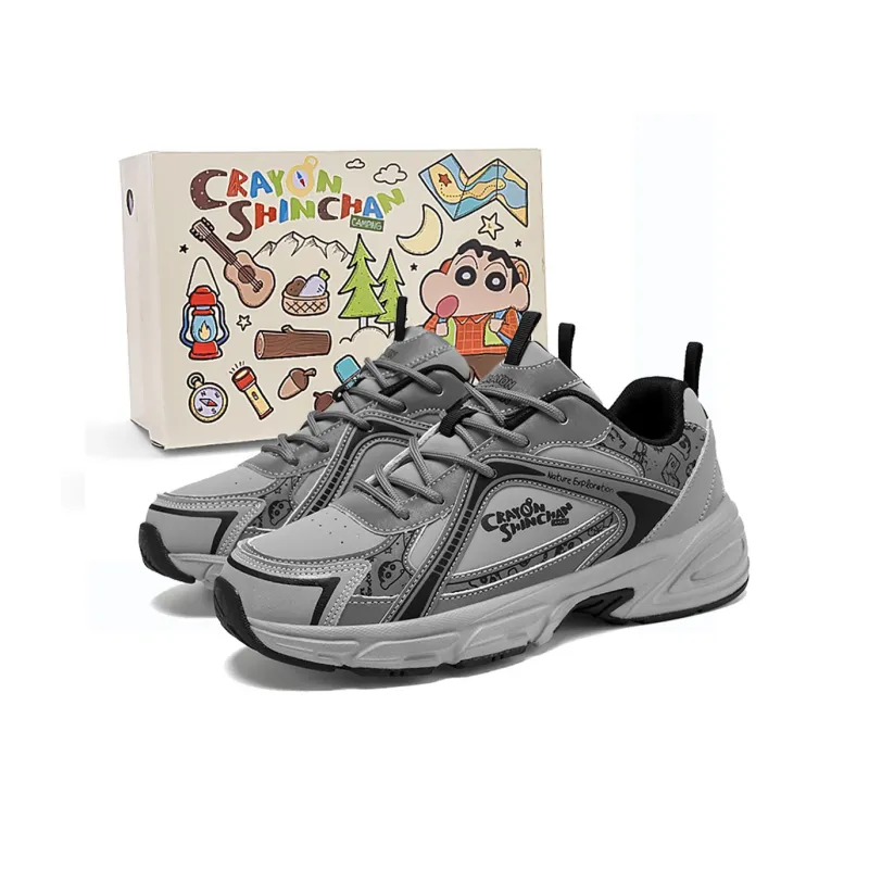 Crayon Shinchan Chunky Sneakers Unisex Low Top White Blue-9