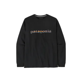 Patagonia Long Sleeved '73 Text Logo Responsibili T Shirt Men's