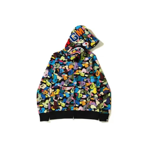 A BATHING APE Multi Camo Wide Fit Pullover Hoodie