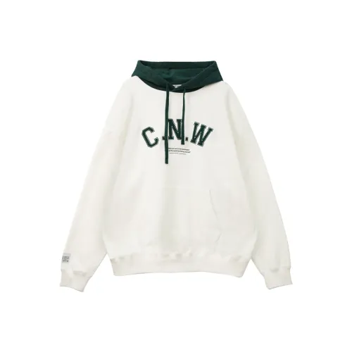 CANOTWAIT_ 화이트 남녀공용 맨투맨