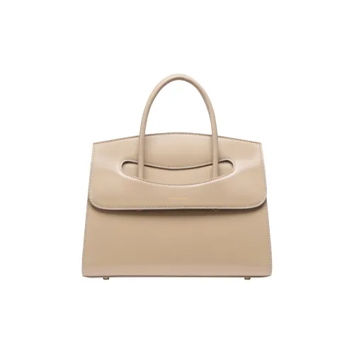 Tanita West Cow Leather Handbag Medium Size Women's Apricot