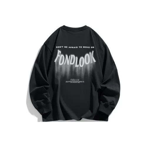 FONDLOOK Denim Jackets Unisex Black