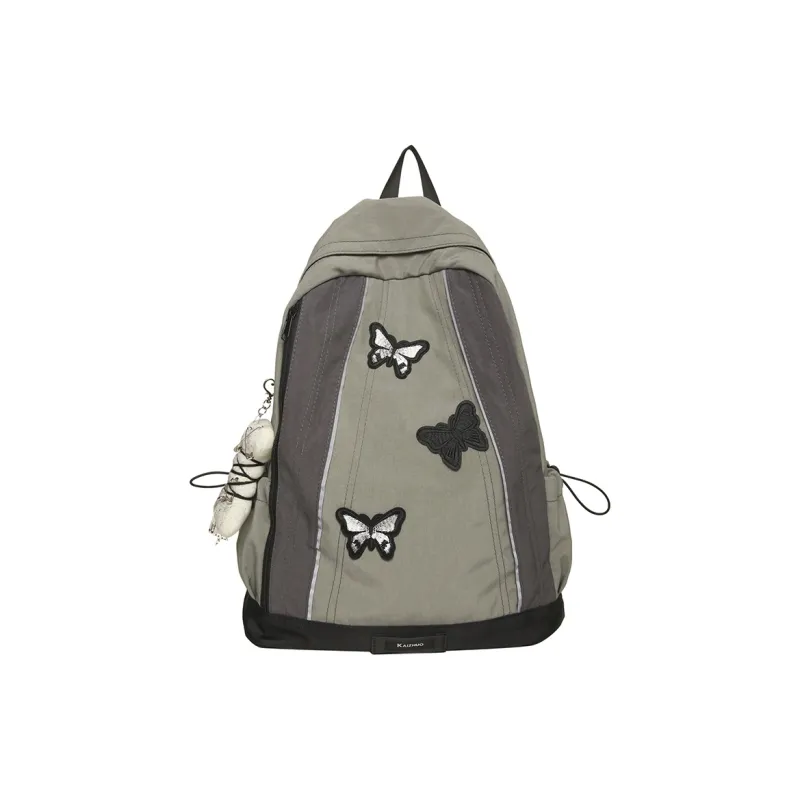 XIANGSU Nylon Backpack Women's Green/Gray-0