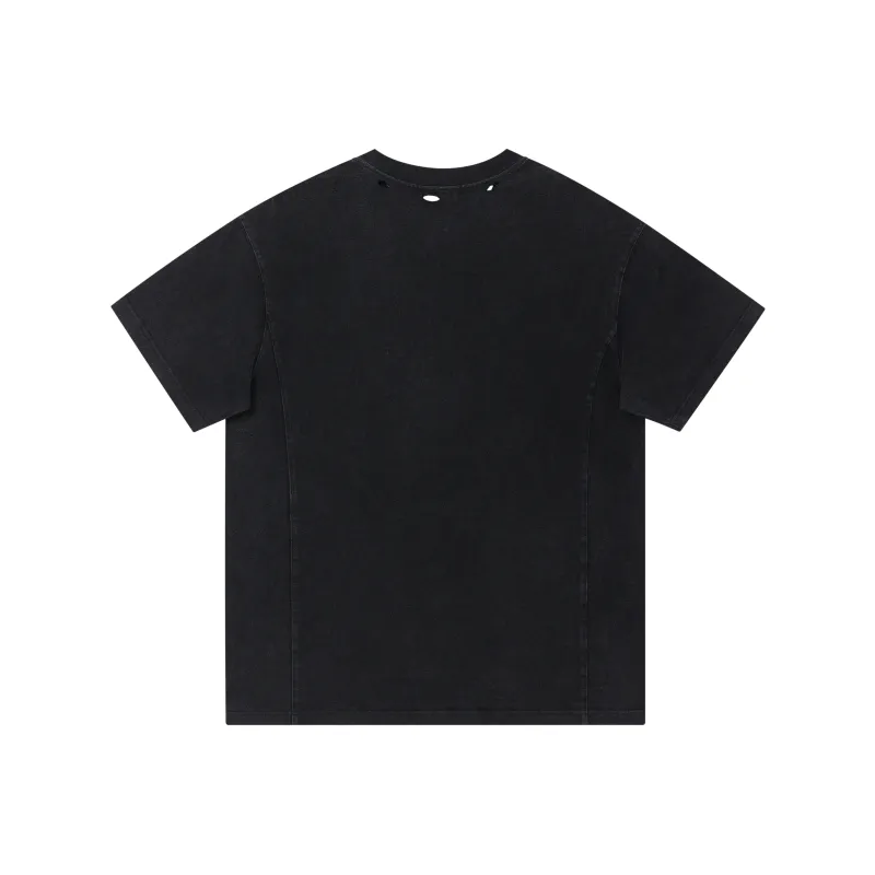 FORNINES T Shirt Unisex Washed Black-1