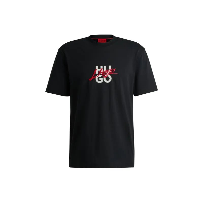 HUGO BOSS Double Logo Relaxed Fit T Shirt-0
