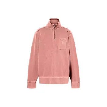 Timberland Garment Dye Quarter-Zip Sweatshirt Sweatshirt Men's Pink