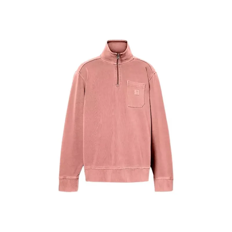 Timberland Garment Dye Quarter-Zip Sweatshirt Sweatshirt Men's Pink-0