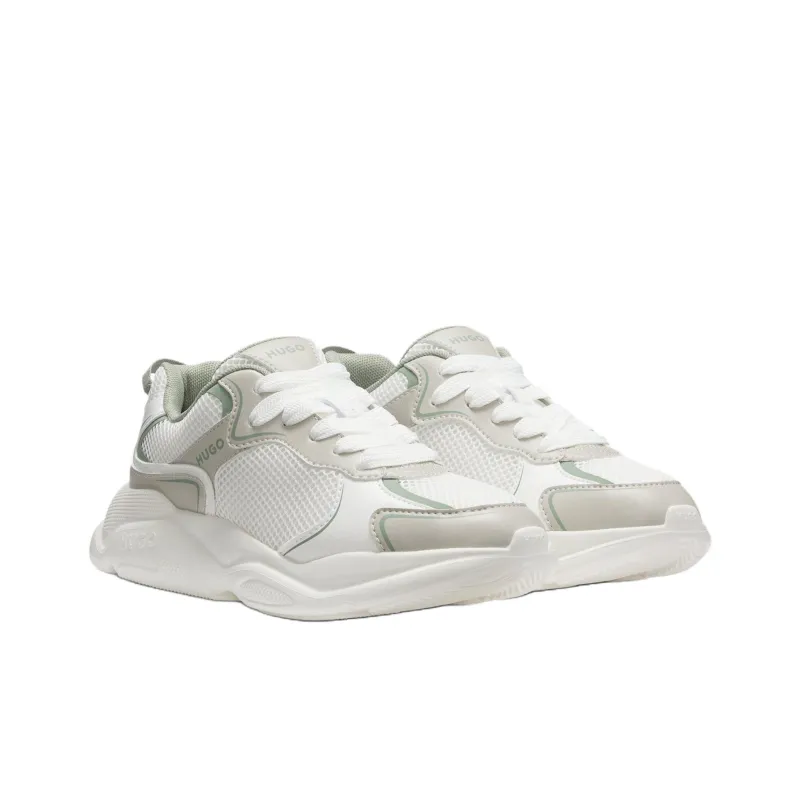 HUGO BOSS Low Top Casual Shoes Women's White Green-1