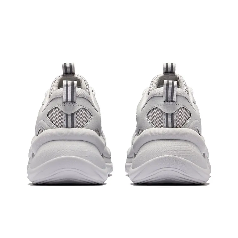 Erke Anti Slip Wear Resistant Low Top Casual Shoes Men's Mist Gray-3