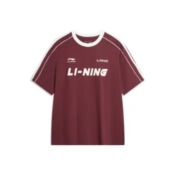 LiNing Sports Lifestyle Collection T Shirt Unisex Dark Vintage Red