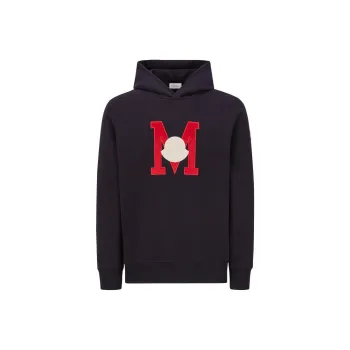 Moncler Logo Embroidered Long Sleeved Hoodie
