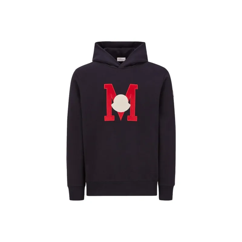 Moncler Logo Embroidered Long Sleeved Hoodie-0