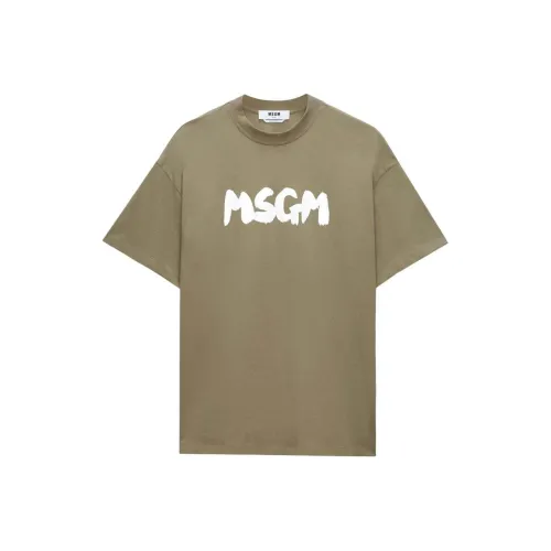 MSGM Faded Effect Crewneck T Shirt