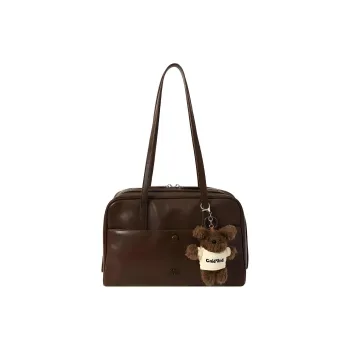 PAYOT Microfiber Synthetic Leather Handbag, Shoulder Bag Regular Women's Chocolate Brown