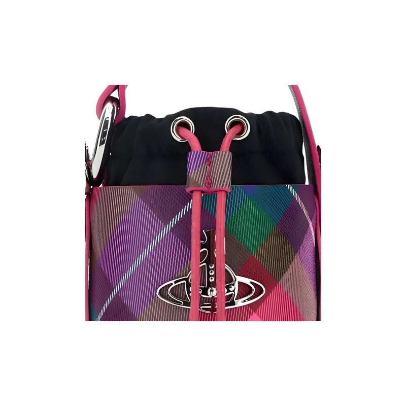 Vivienne Westwood Mini Daisy Checked Drawstring Bucket Bag-2