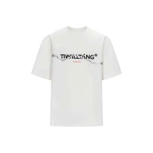 TIWILLTANG 오로라 화이트 남성 티셔츠