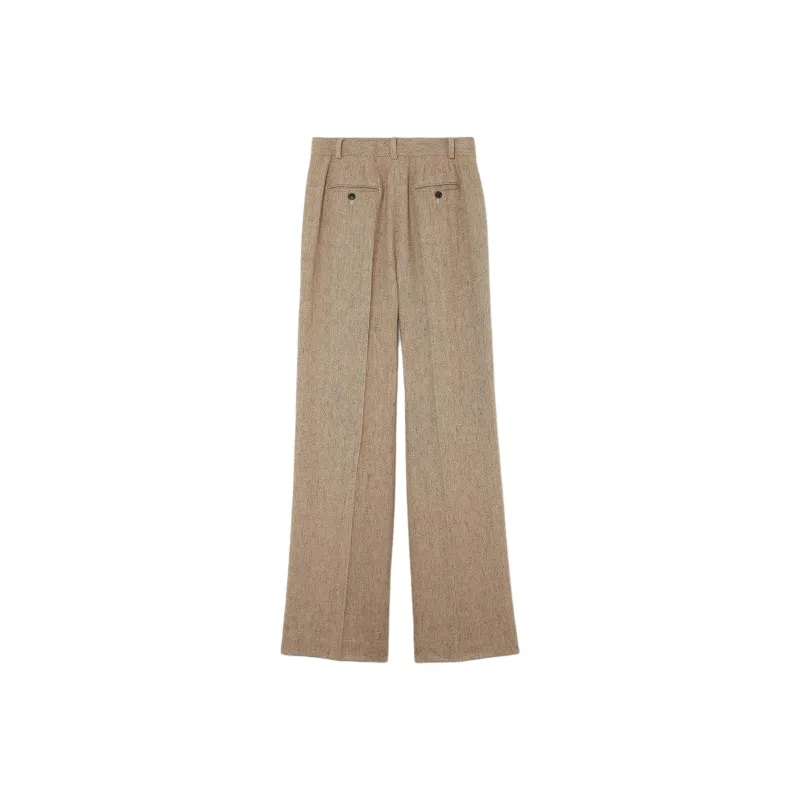 Loro Piana SS25 Suit Trouser Women's Brown-1