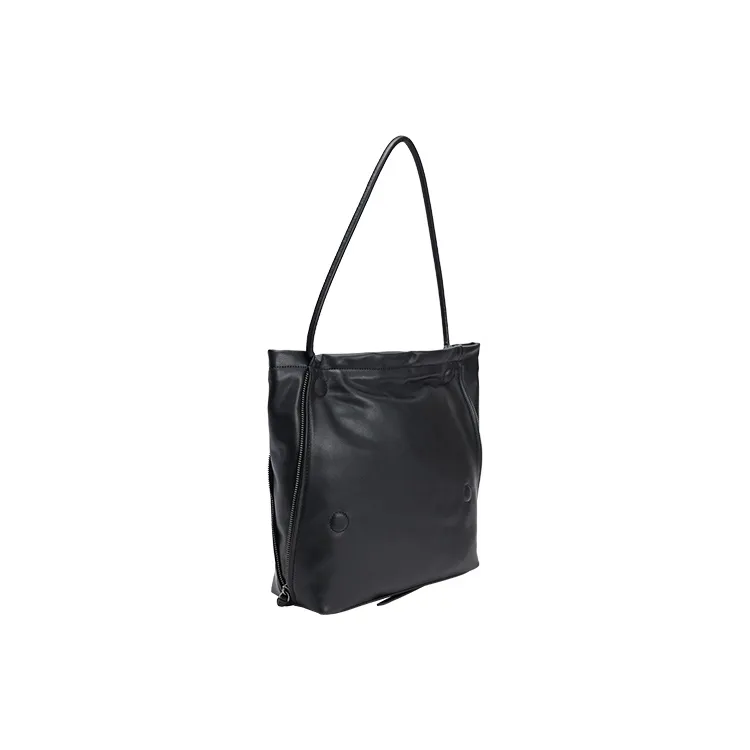 URBAN REVIVO Artificial Leather Shoulder Bag Medium Size Women's Black-1