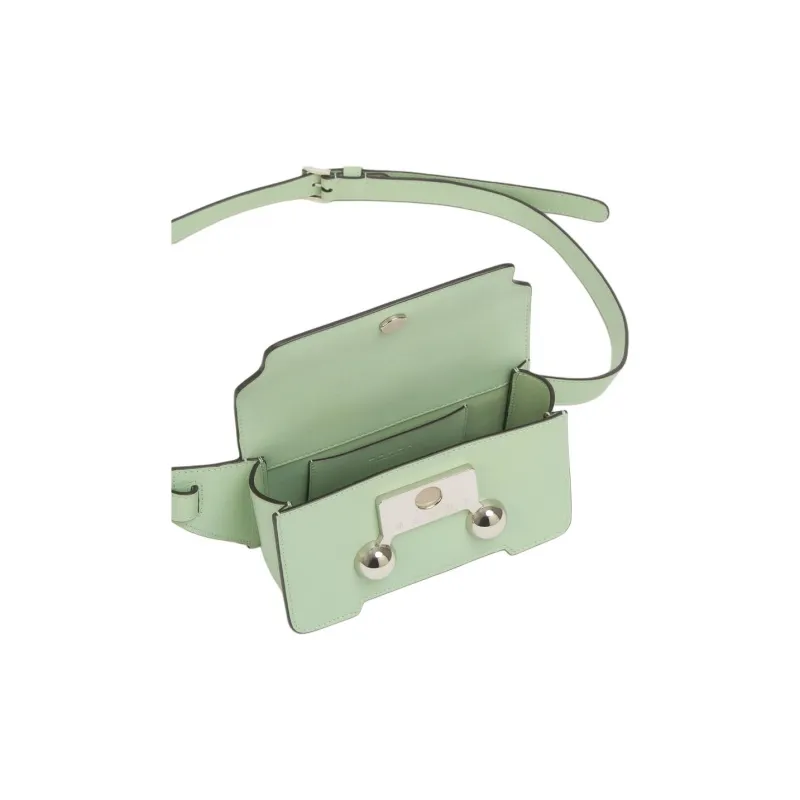 MARNI Trunkaroo Calfskin Shoulder Bag, Crossbody Bag Men's Light Green-4
