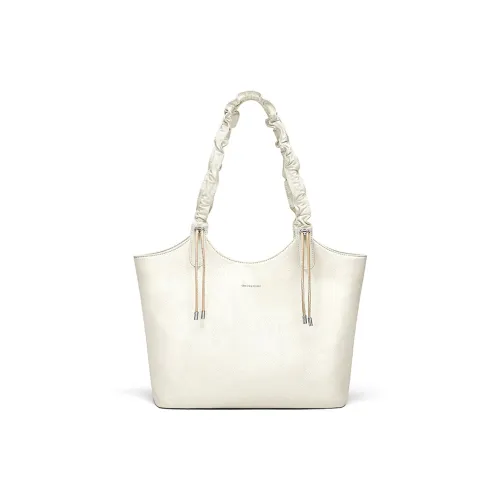 CNOLES Synthetic Leather Shoulder Bag Tote Regular Women's Ecru Bird's Nest