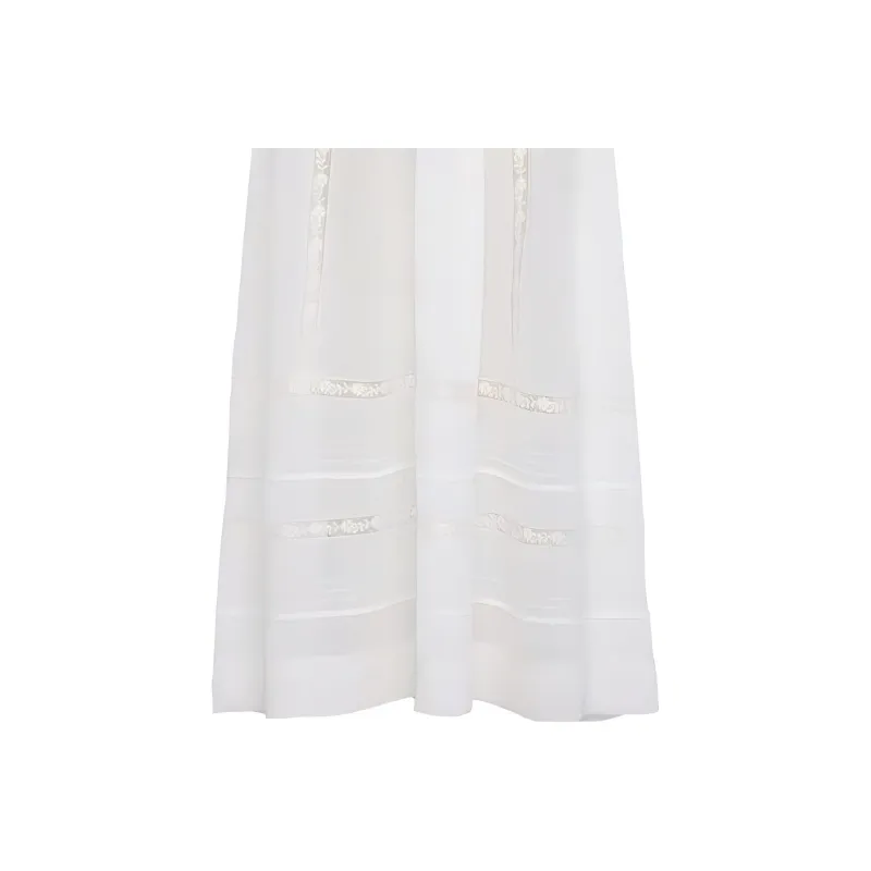 PRADA Short Sleeved Dresses Women's White-4