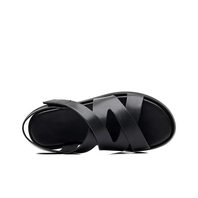 Romon Beach Sandals Men's Black-3