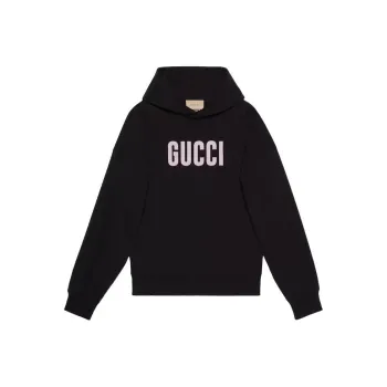 GUCCI Graphic-print Cotton Jersey Hoodie