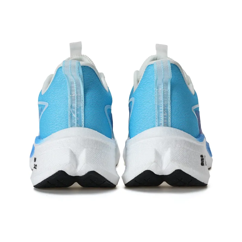 PERW Rebound Abrasion Resistant Lightweight Breathable Slip Resistant Low Top Running Shoes Unisex Smoke Blue-4
