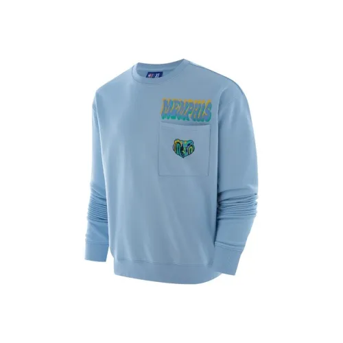 NBA Grizzlies Team Sweatshirts Men Sky Blue